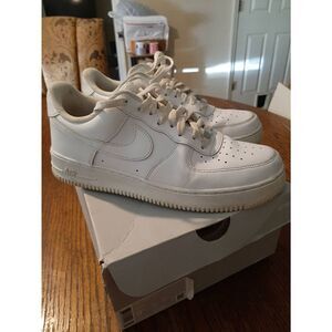 9.5 Nike Air Force 1 '07 315122-111 Athletic Casual Gym Running Shoes Sneakers